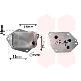 Radiateur d'huile VAN WEZEL OEM 264102A650