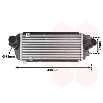 Intercooler, échangeur VAN WEZEL [82004293]