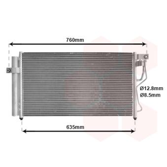 Condenseur, climatisation VAN WEZEL OEM 976061E000