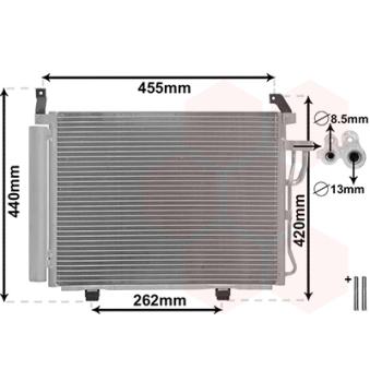 Condenseur, climatisation VAN WEZEL OEM 976060X000