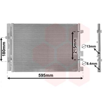 Condenseur, climatisation VAN WEZEL OEM 976061J210