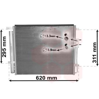 Condenseur, climatisation VAN WEZEL OEM 976062W001