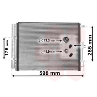 Condenseur, climatisation VAN WEZEL OEM 97606A5801