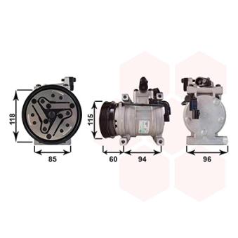 Compresseur, climatisation VAN WEZEL OEM 977010X200