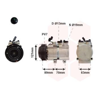 Compresseur, climatisation VAN WEZEL OEM 977014A900