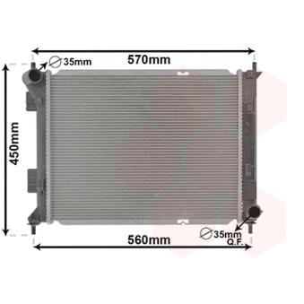 Radiateur, refroidissement du moteur VAN WEZEL 82012711