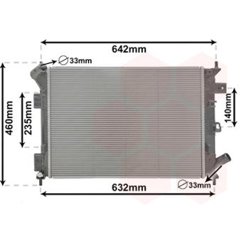 Radiateur, refroidissement du moteur VAN WEZEL [82012712]
