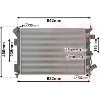 Radiateur, refroidissement du moteur VAN WEZEL [82012713]