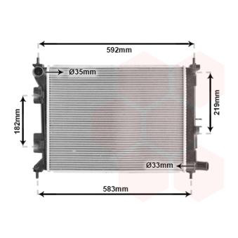 Radiateur, refroidissement du moteur VAN WEZEL 82012723