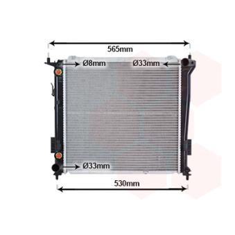 Radiateur, refroidissement du moteur VAN WEZEL OEM 253102R670