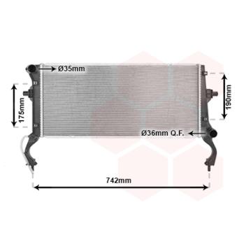 Radiateur, refroidissement du moteur VAN WEZEL 82012735