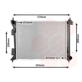 Radiateur, refroidissement du moteur VAN WEZEL 82012739
