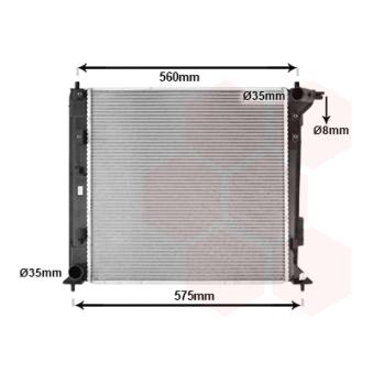 Radiateur, refroidissement du moteur VAN WEZEL 82012742