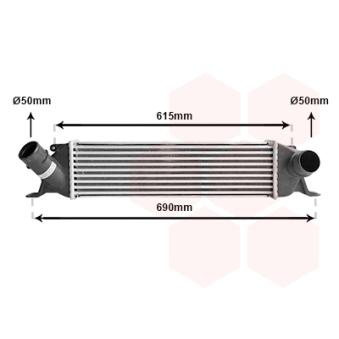 Intercooler, échangeur VAN WEZEL 82014706