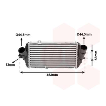 Intercooler, échangeur VAN WEZEL 82014711