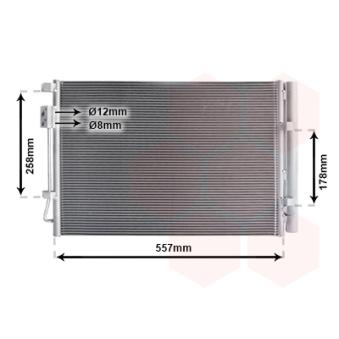 Condenseur, climatisation VAN WEZEL OEM 97606C8050