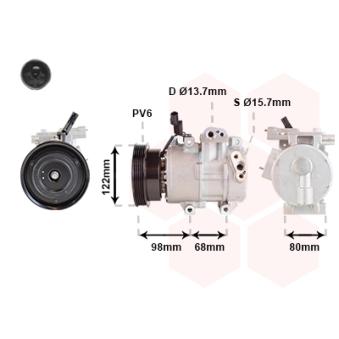 Compresseur, climatisation VAN WEZEL OEM 977011J200