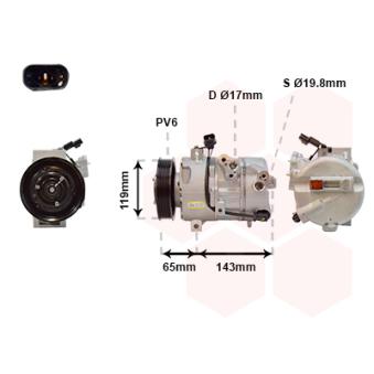 Compresseur, climatisation VAN WEZEL OEM 977012P200