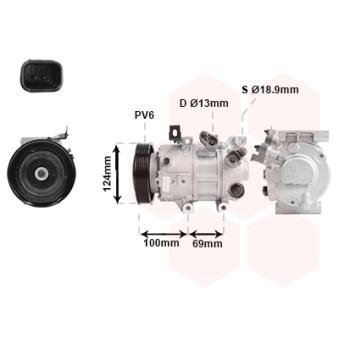 Compresseur, climatisation VAN WEZEL OEM 97701d7300
