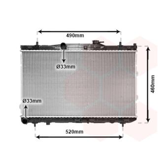 Radiateur, refroidissement du moteur VAN WEZEL OEM 253102F040