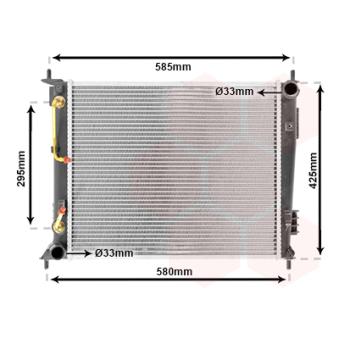 Radiateur, refroidissement du moteur VAN WEZEL 83002136