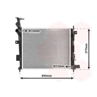 Radiateur, refroidissement du moteur VAN WEZEL OEM 253101Y000