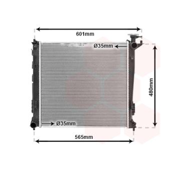 Radiateur, refroidissement du moteur VAN WEZEL 83002239