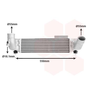 Intercooler, échangeur VAN WEZEL 83004209