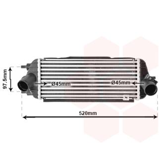 Intercooler, échangeur VAN WEZEL OEM 282702A850