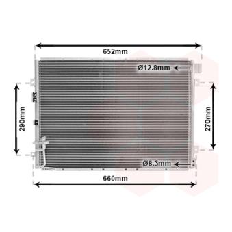 Condenseur, climatisation VAN WEZEL OEM 976063E000