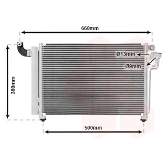 Condenseur, climatisation VAN WEZEL 83005082