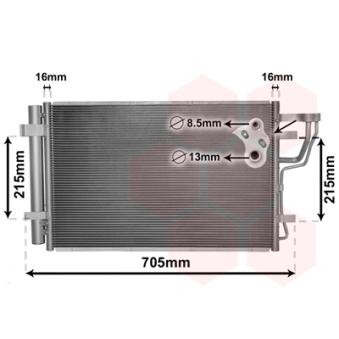 Condenseur, climatisation VAN WEZEL OEM 976062H010AS