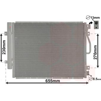Condenseur, climatisation VAN WEZEL OEM 976063E901