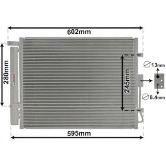 Condenseur, climatisation VAN WEZEL OEM 976062k000