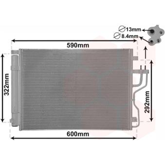 Condenseur, climatisation VAN WEZEL OEM 976062S000