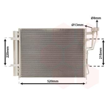 Condenseur, climatisation VAN WEZEL 83005198