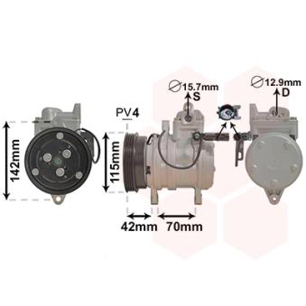 Compresseur, climatisation VAN WEZEL OEM 9770107110