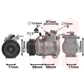 Compresseur, climatisation VAN WEZEL OEM 977013E050