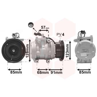 Compresseur, climatisation VAN WEZEL OEM 977012D700