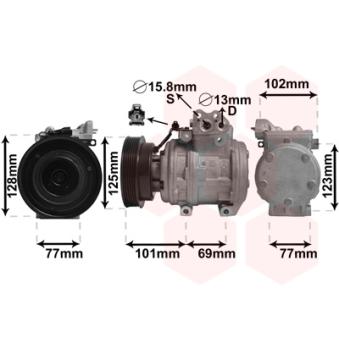 Compresseur, climatisation VAN WEZEL OEM 977012E350