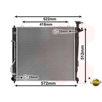 Radiateur, refroidissement du moteur VAN WEZEL 83012703