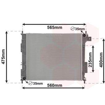 Radiateur, refroidissement du moteur VAN WEZEL OEM 25310b2400 Radiateur, refroidissement du moteur VAN WEZEL OEM 25310b2400