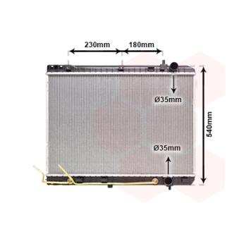 Radiateur, refroidissement du moteur VAN WEZEL OEM 253104d300