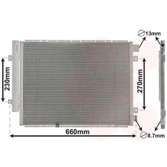 Condenseur, climatisation VAN WEZEL OEM 976063E901
