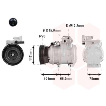 Compresseur, climatisation VAN WEZEL OEM 977011D100