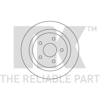 Jeu de 2 disques de frein arrière NK OEM 91GX2A315AA