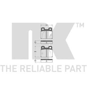Jeu de 4 plaquettes de frein arrière NK OEM 11633260030030
