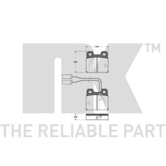 Jeu de 4 plaquettes de frein arrière NK 221006