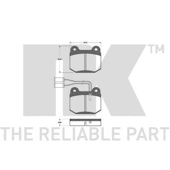 Jeu de 4 plaquettes de frein avant NK [221007]