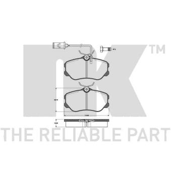 Jeu de 4 plaquettes de frein avant NK OEM 9944814